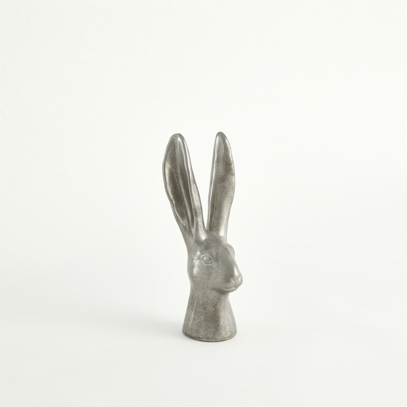 Rabbit Figurine, 16.25" H x 6.25" W x 6.25" D, Matte Gold
