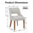 Upholstered Side Dining Chair with Solid Wood Legs-129445056