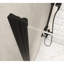 Porte de douche pivotante en verre trempé noir mat pour salles de bain modernes