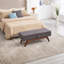 Tissu en laine Teddy, pieds en bois massif pour la pesée solide et tabouret de lit avec fonction de rangement (SEULEMENT OTTOMAN)-284123812