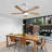 52 Inch Modern Ceiling Fan With Dimmable LED Light 5 Solid Wood Blades Remote Control Reversible DC Motor With Smart APP Control-871327910-871327904