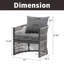 Méridienne d'extérieur, fauteuil d'appoint tissé pour patio avec coussin-1395759461