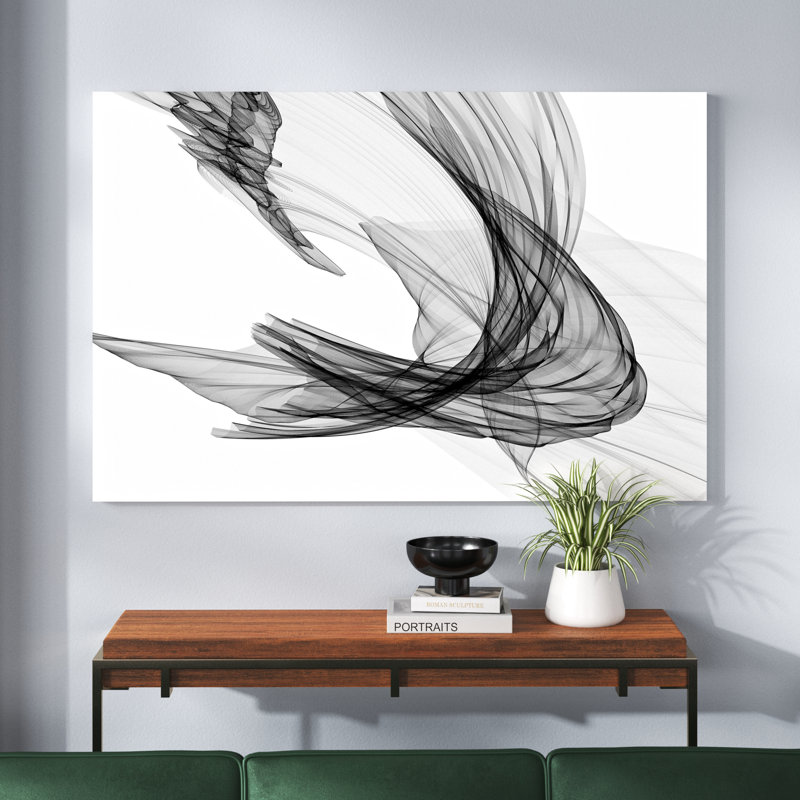 Abstrait noir et blanc par Irena Orlov - reproduction d'art sur toile tendue, 20 po x 30 p