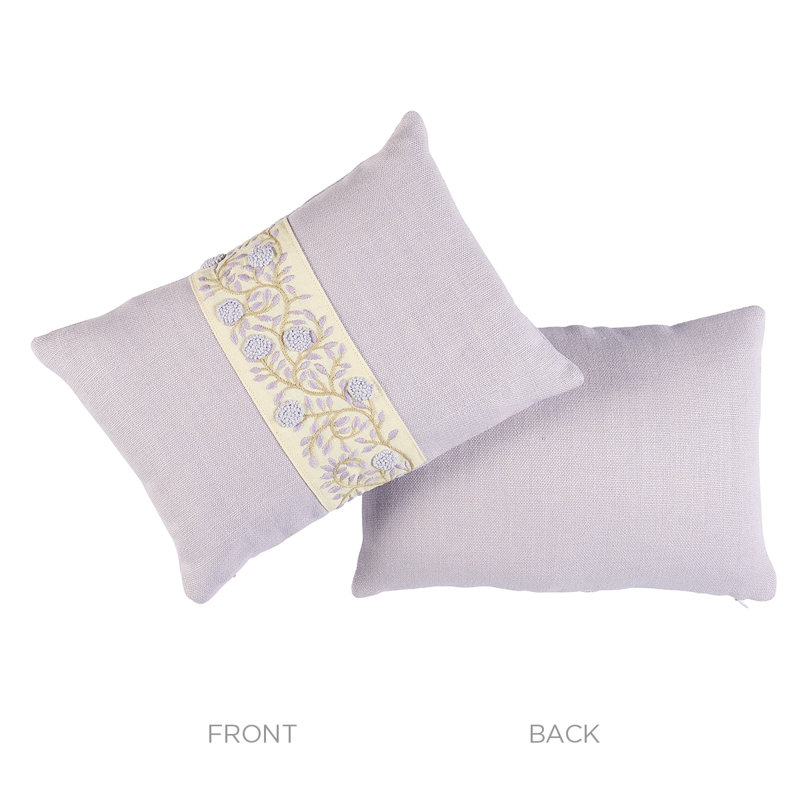Ashoka Lumbar Pillow, Lilac/Cream Floral