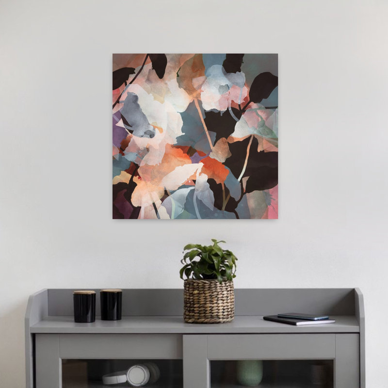 Art mural abstrait contemporain Moody, H 18 po x l 18 po