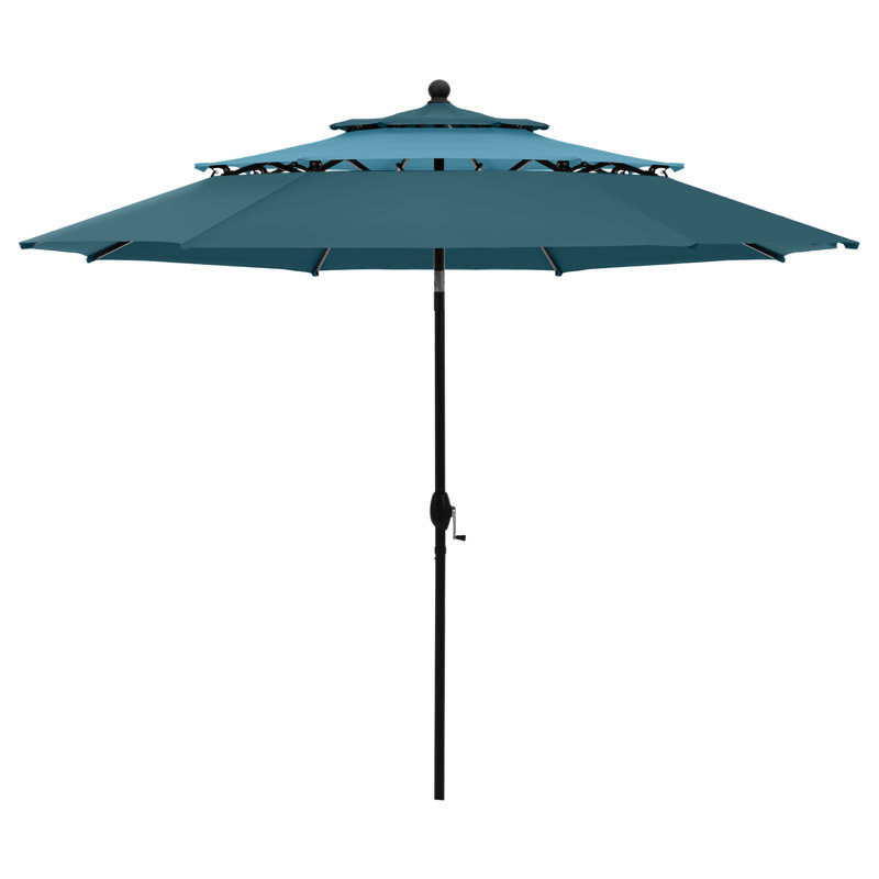 Parasol de marché 120 po Alyah, Bleu paon / céruléen