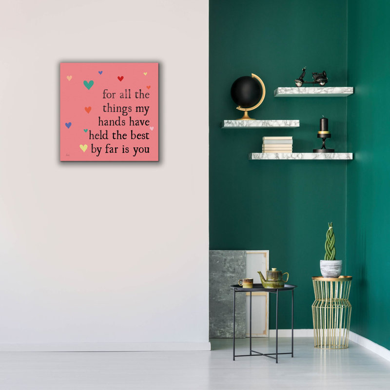 Art mural sur toile Trinx «Simple Romance 2 Colorful» par Laura Marshall, H 26 po x l 26 po x P 1,5 po