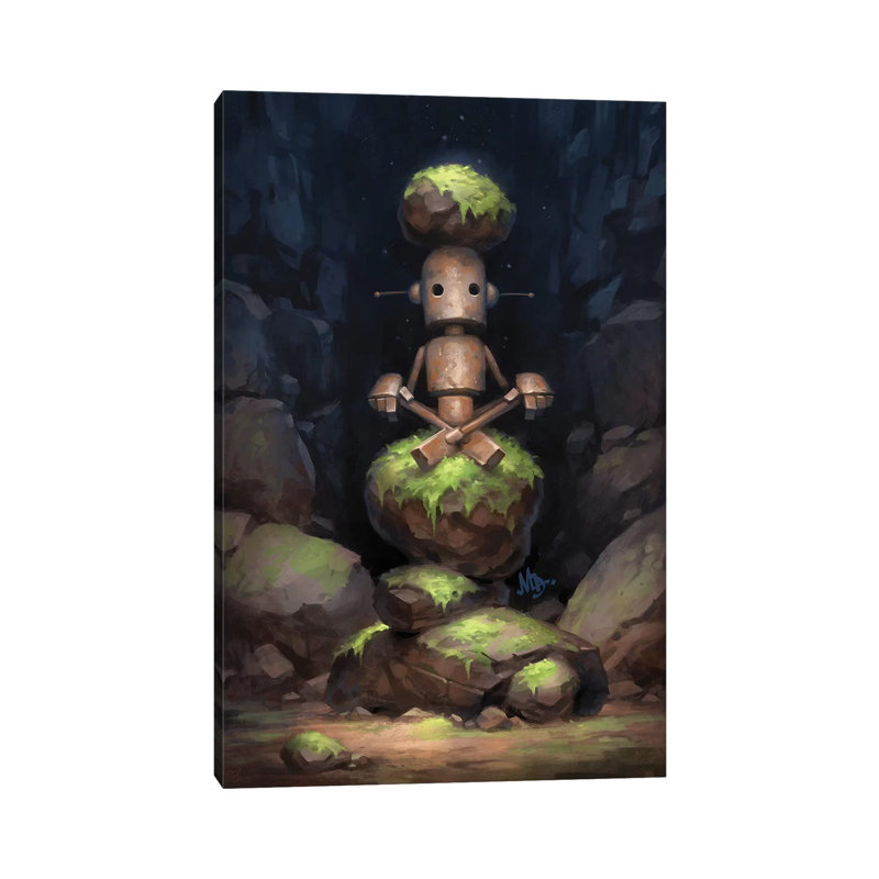 Totem par Matt Dixon - impression d'art graphique, Toile tendue, H 12 po x l 8 po x P 0,75 po