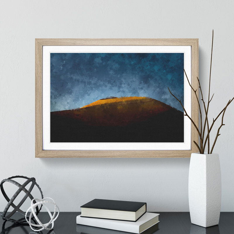 Erg Chebbi in Morocco - Picture Frame Graphic Art, 36cm H x 48cm W x 2cm D, Oak Framed