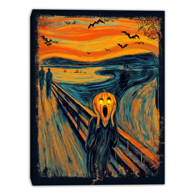 «The Pumpkin Scream Halloween», art mural sur toile