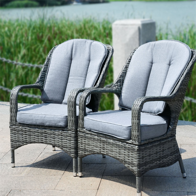 Eldora Wicker Outdoor Lounge Chair, Gray