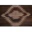 Tapis brun en laine à teinture naturelle Kilim 5 x 7