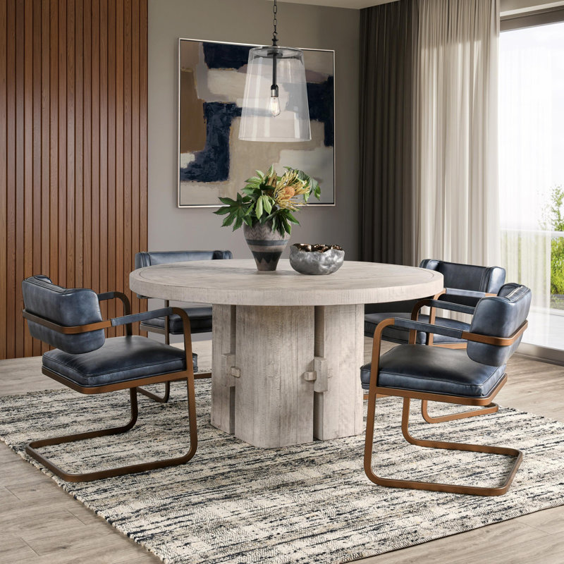 Rosemount 60" Solid Wood Dining Table, Beige