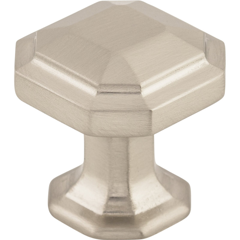 Emerald 1 1/8" Diameter Round Knob, Brushed Satin Nickel