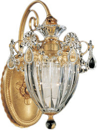 Bagatelle 1 - Light Armed Sconce, Heritage Clear, French Gold