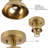 Metal Flush Mounted Ceiling Light Fixture with Vintage Brass Finish
