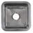 Brightwork Square Hammered Stainless 16.5" L x 16.5" W Bar Sink