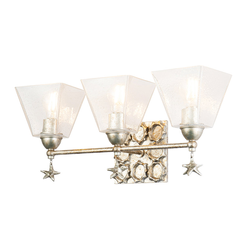 Star 3 Light Bath Vanity In Silver, Silver
