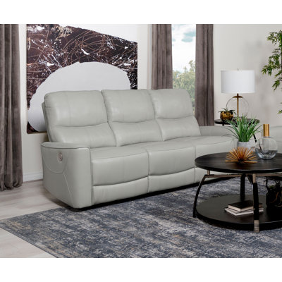 Ekanta Upholstered Power Reclining Sofa Dove Grey