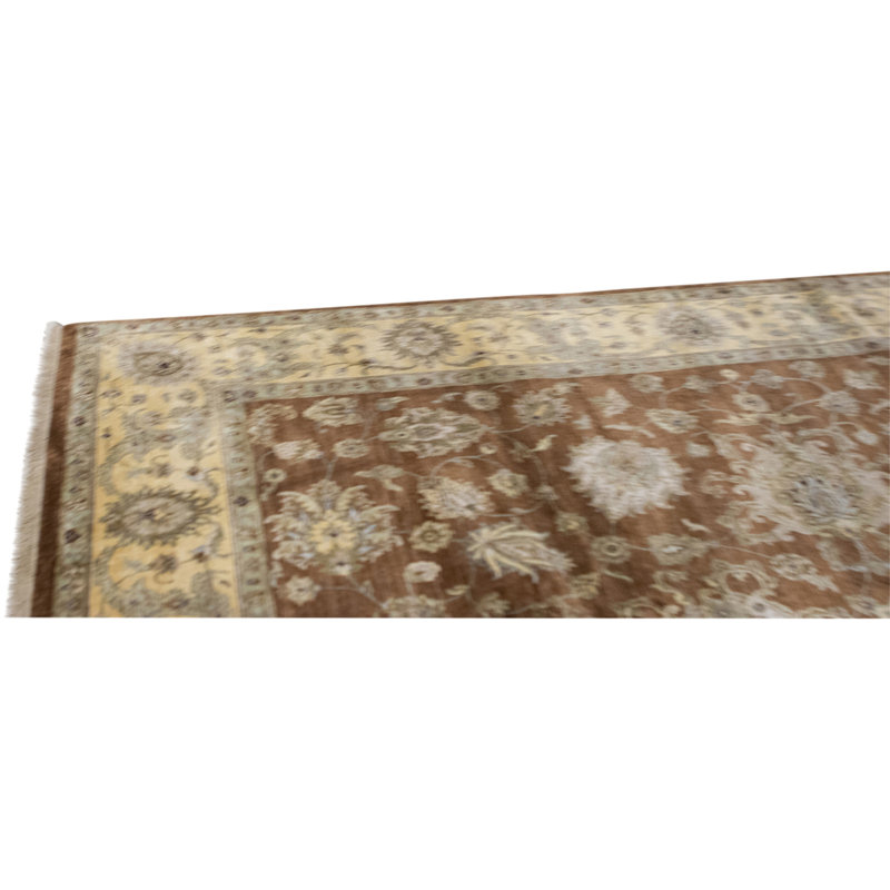 Tapis rouille et beige noué à la main de haute qualité