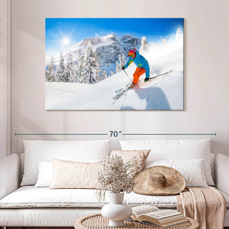 Sireci Snow Mountain Ski, 32" H x 48" W