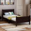 Structure de lit simple: plateforme en bois massif avec tête de lit et base fiable à l'abat-jour - tête de lit et s'adapte régulièrement au matelas-271334816