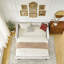 Lit de jour double avec canapé-lit rembourré avec rayures verticales, tissu en lin, beige-1215914267-1215897317