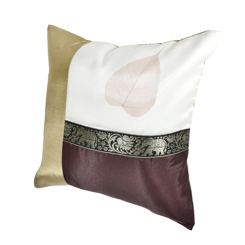 Housse de coussin en coton 16 po, Brun
