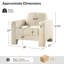 Fauteuil incurvé moderne en chenille 36 po Werts-1186758909