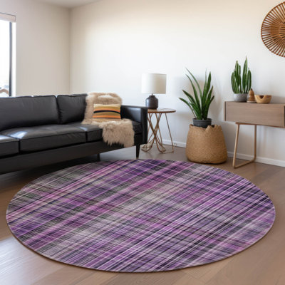 Premium Machine Washable Cerrito AMF541 Purple Rug