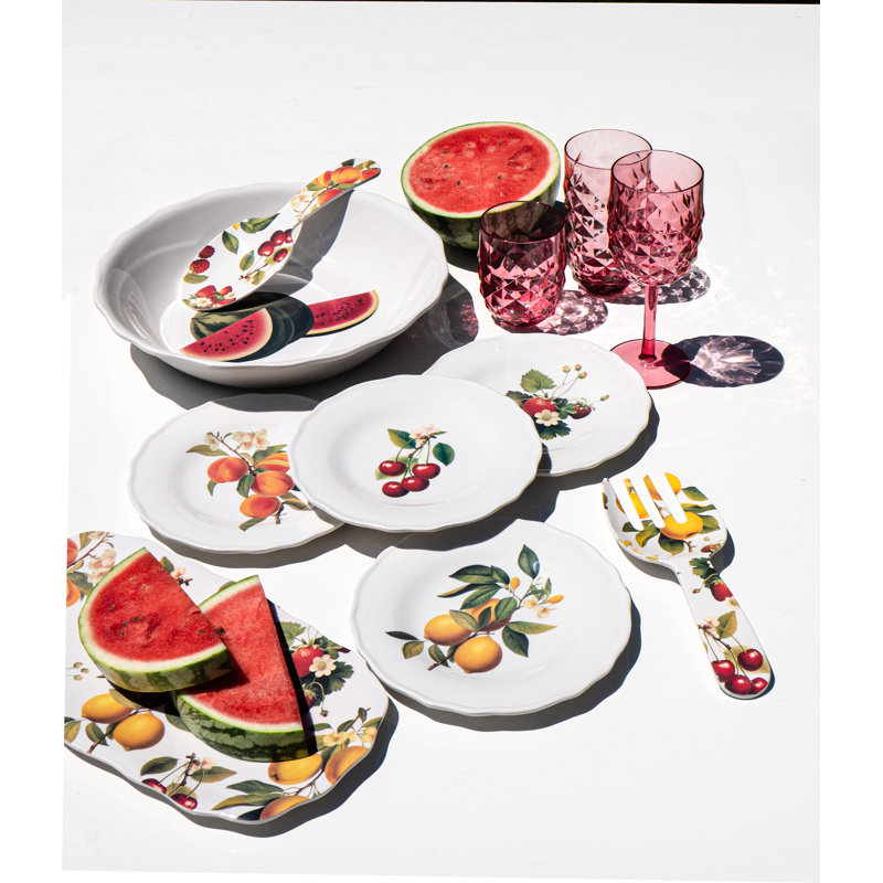 Multicolore - ustensiles de service fruitiers en mélamine - ensemble de 2