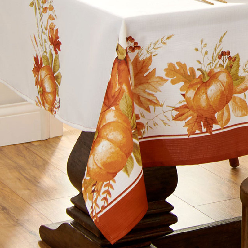 Autumn Pumpkin Grove Fall Polyester Tablecloth, 60" x 60"