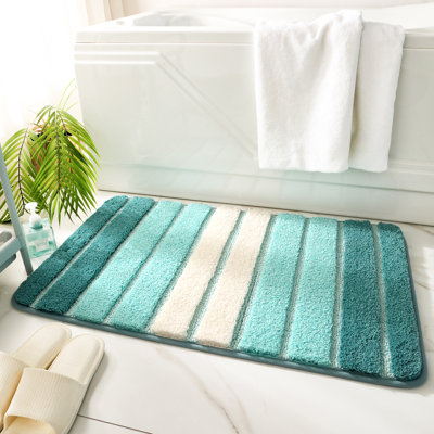 Tapis pour salle de bain en microfibre avec envers antidérapant Danmir