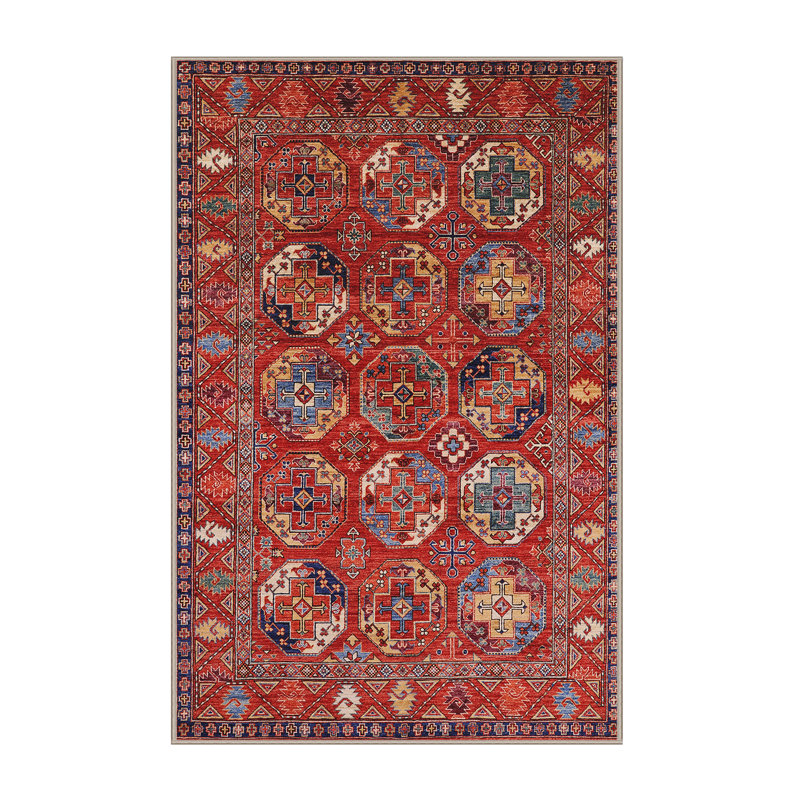 Tapis 100% Mid-Century moderne lavable à la machine 2352, Tapis de couloir 2 pi x 5 pi