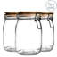 Argon Tableware - Wooden Clip Lid Storage Jars - White Seal - Set of 3-61892828
