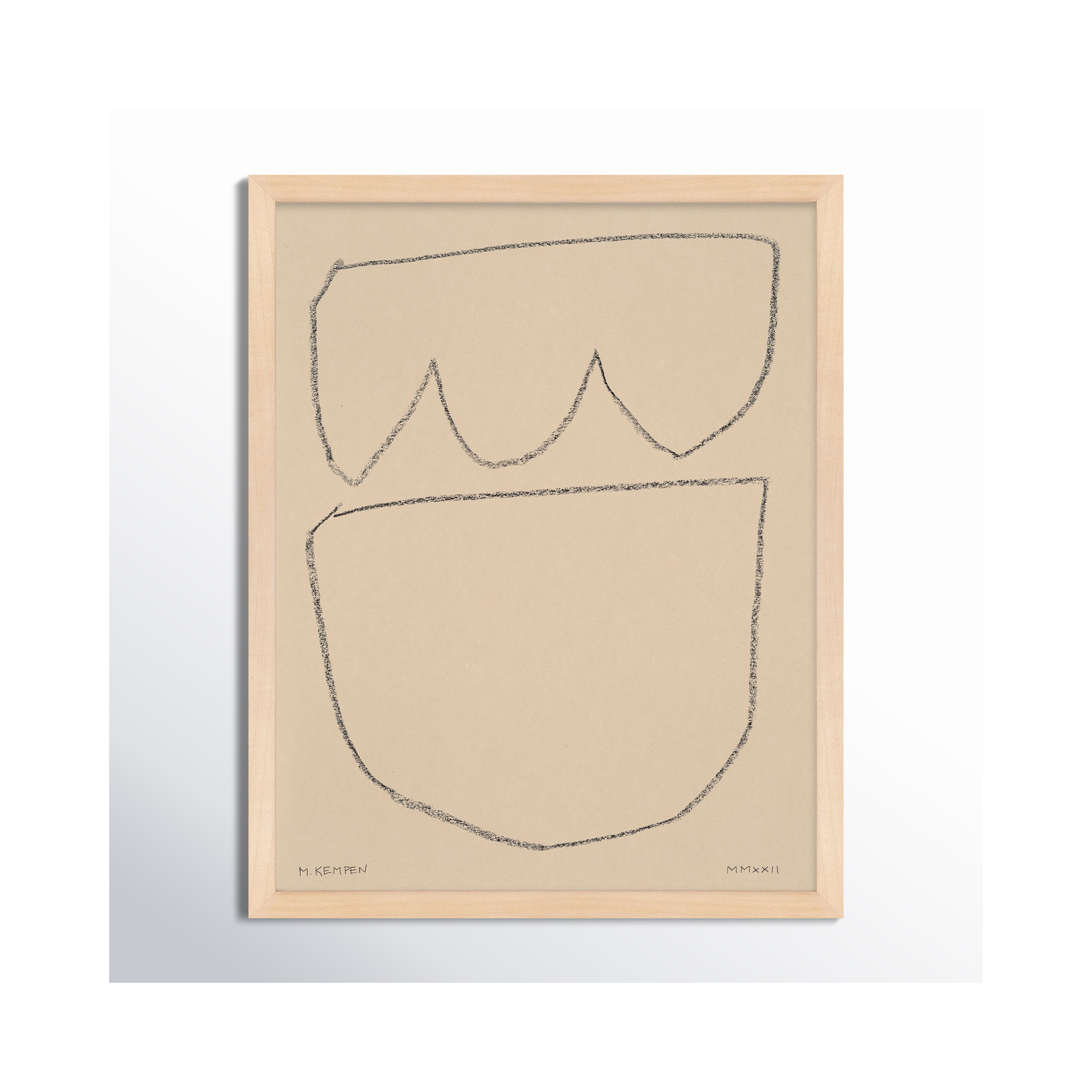 Outlines 8 by Michael Kempen, Maple Framed, 24" W x 30" H