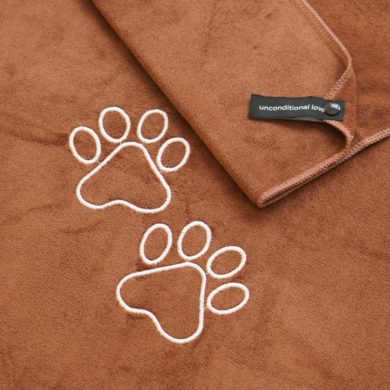 Unconditional Love Premium Pet Towel, Brown