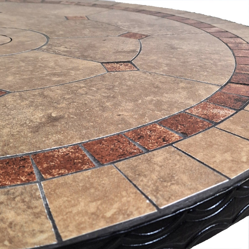 Patio Dining Set with Round Table, 72cm H x 76cm W x 76cm D, 2