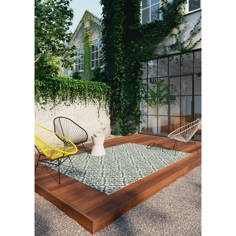 Carole Damask Indoor / Outdoor Area Rug, Rectangle 120 x 170cm
