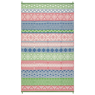 Tapis d'extérieur Boho en plastique avec paille Boho