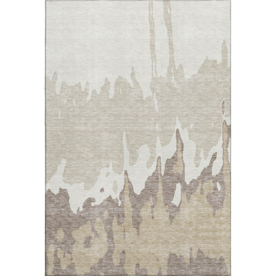 Premium Machine Washable Prisco Ivory Rug