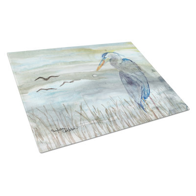 Caroline's Treasures Tempered Glass Heron Cutting Board