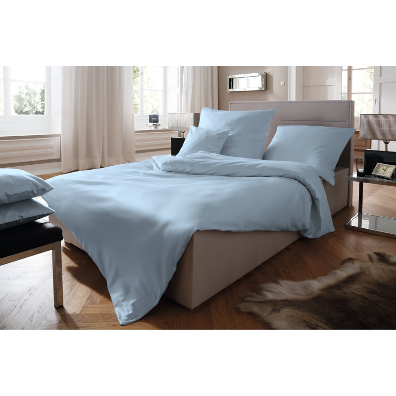 Jersey Bettwäsche Interlock-Colours 100% Baumwolle, 155 x 200 cm - 1 Pillowcase (80 x 80 cm), Blue