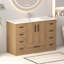Meuble-lavabo 48 po en chêne clair. Armoire de rangement abondante - 2 portes à fermeture douce et 9 tiroirs