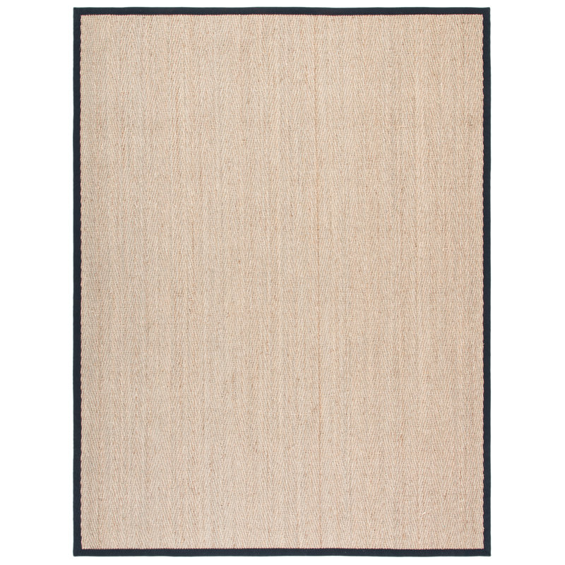 Emmaline Hand Woven Area Rug, Rectangle 122 x 183 cm, Natural/Black