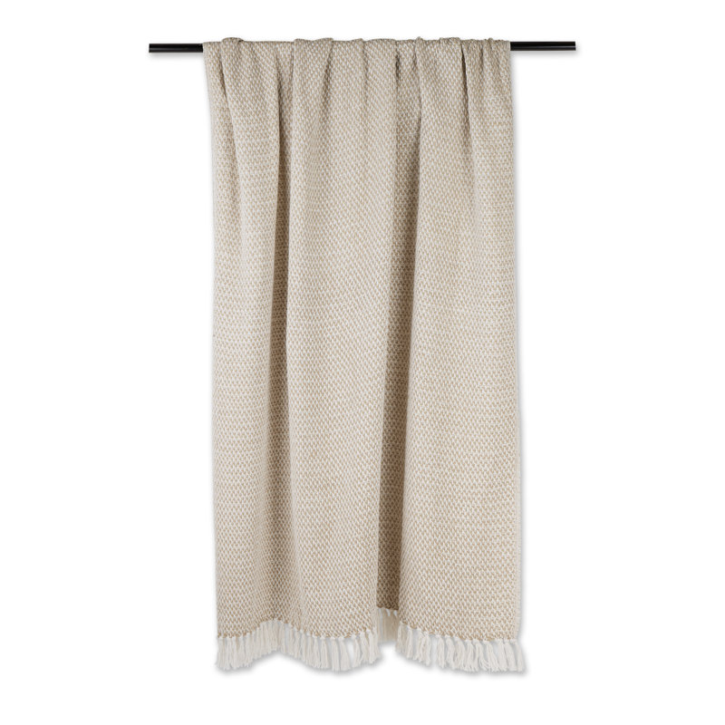 Jeté en coton , Beige