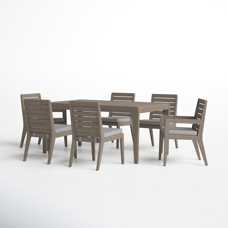 Ojai 40'' Rectangular 6 - Person Outdoor Dining Set with Cushions