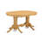 7 Piece Dining Table Set Consist of an Oval Butterfly Leaf Kitchen Table and 6 Brown Linen Fabric Upholstered Chairs, Oak-990875090