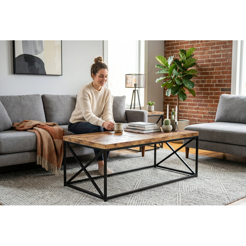 Table basse Chesterfield, Marron