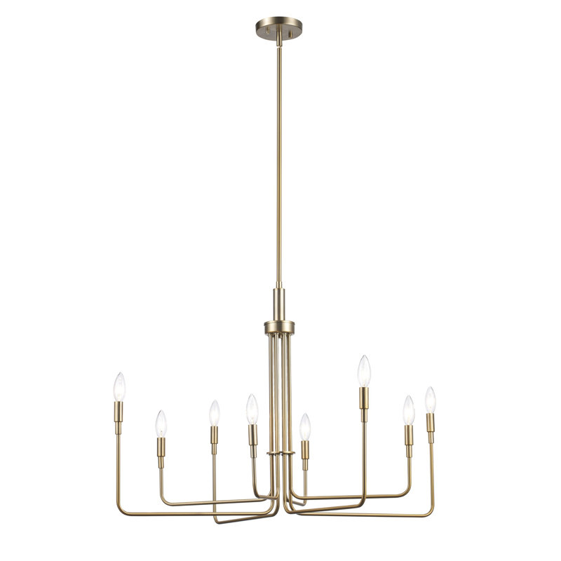 Lustre chandelier 8 lumières Juniper, Or